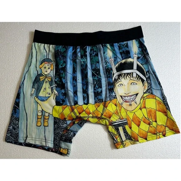 Junji Ito Collection Mens Boxer Briefs XL Horror Manga Art Creepy Forest Print - Picture 1 of 5